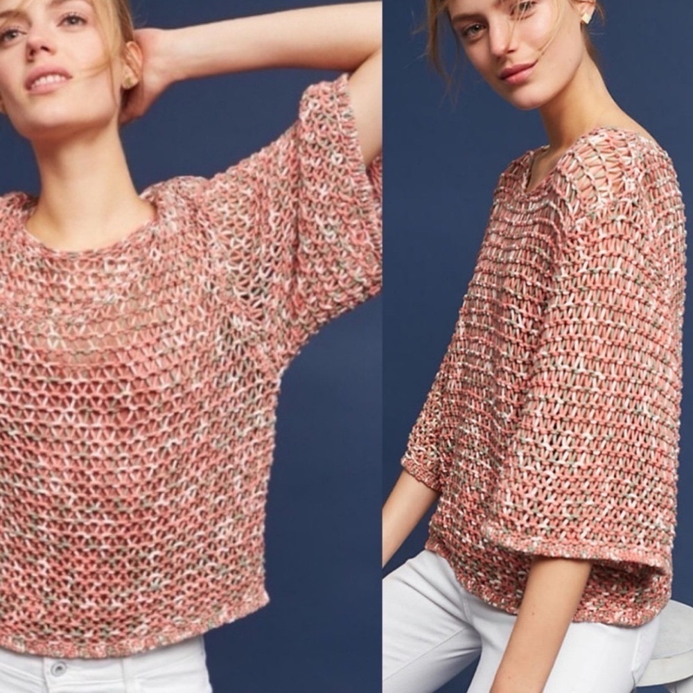 Anthropologie | Moth Salina Open Stitch Pullover